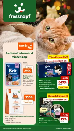 Előnézet Fressnapf Akciós újság érvényes 2025.11.06.-tól