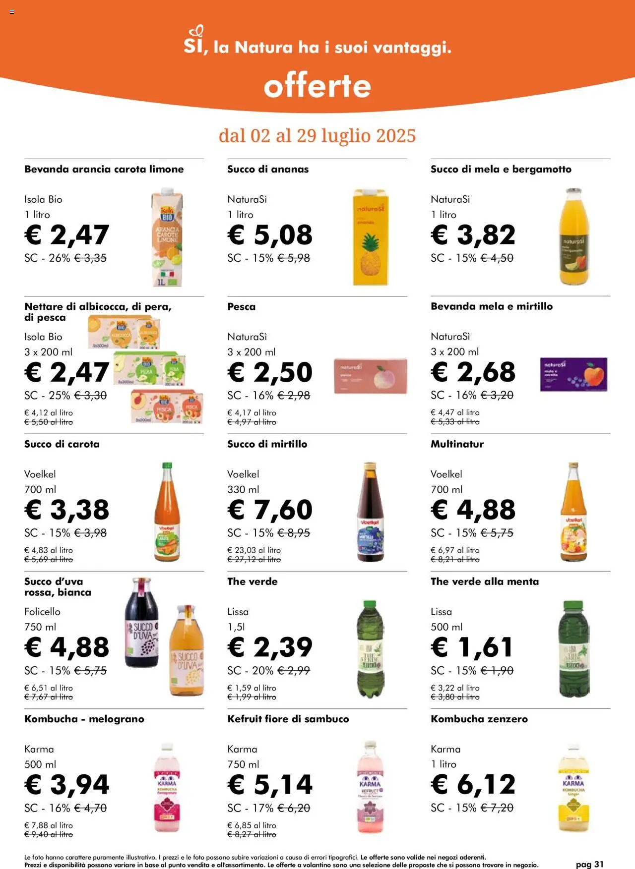Volantino Natura Sì	 - pagina 31 - valido dal 02/07/2025