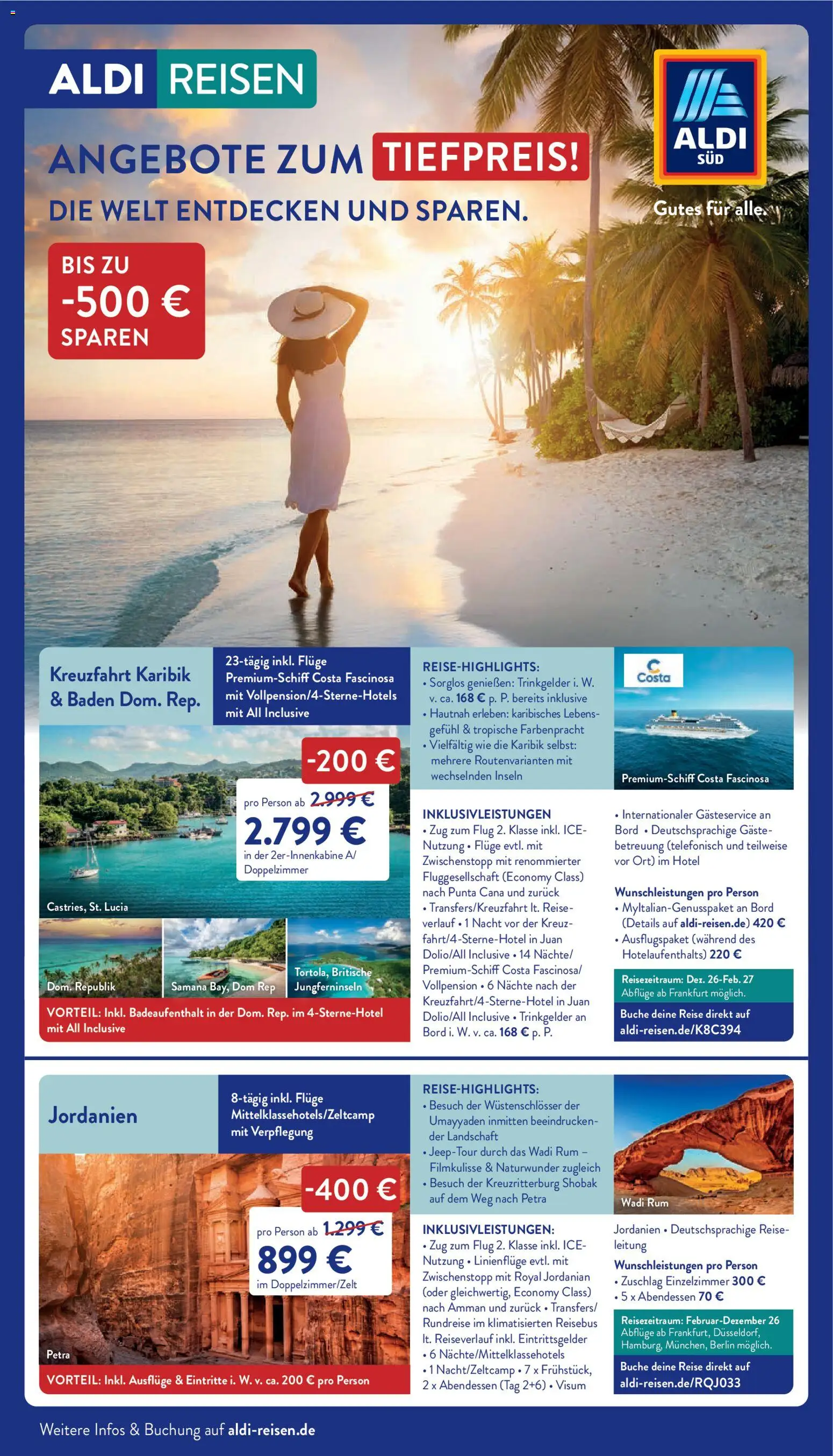 Aldi Reisen Highlight-Flyer - Seite 1 - gültig ab 16.01.2026