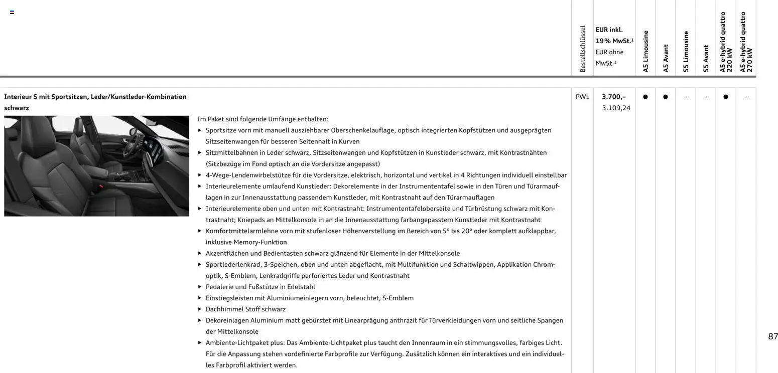 Audi A5 - Seite 87 - gültig ab 28.10.2025