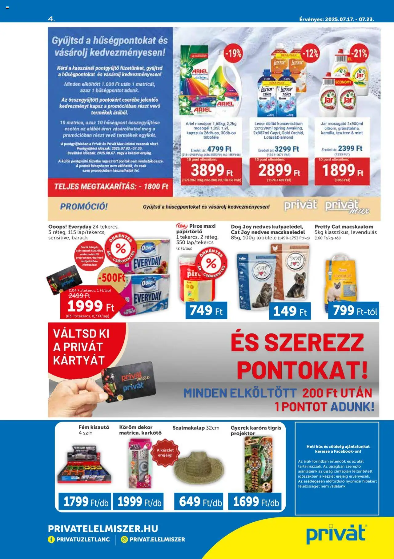 PRIVÁT Akciós újság - 4oldal - érvényes 2025.07.17.-tól