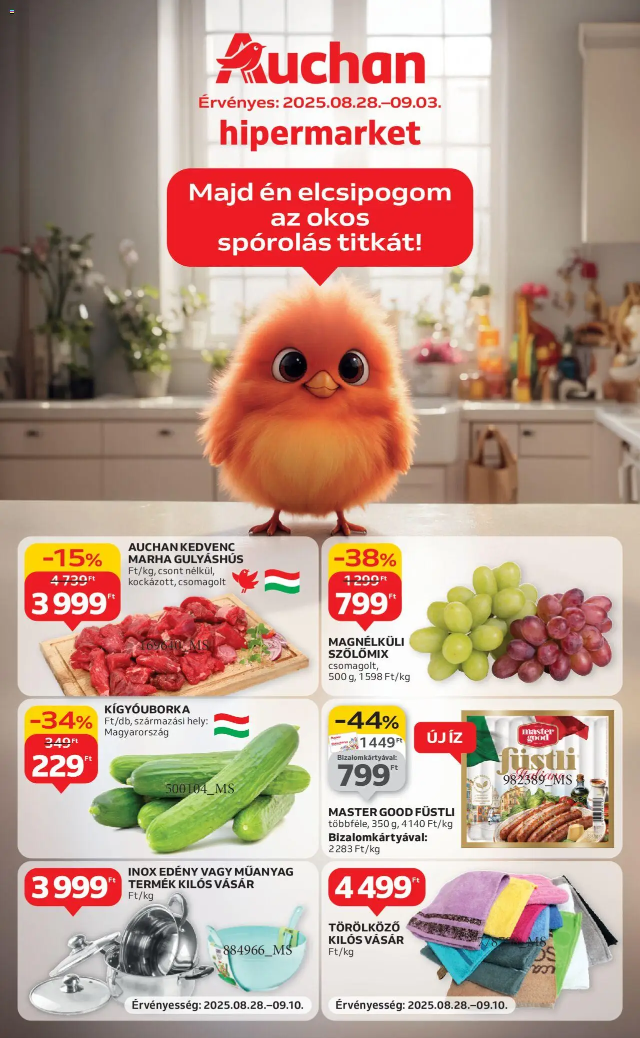 Auchan Akciós újság - 1oldal - érvényes 2025.08.28.-tól