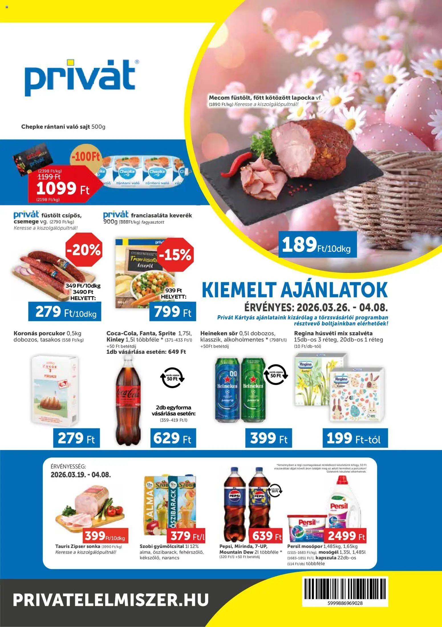 PRIVÁT akciós újság - 1oldal - érvényes 2026.03.26.-tól