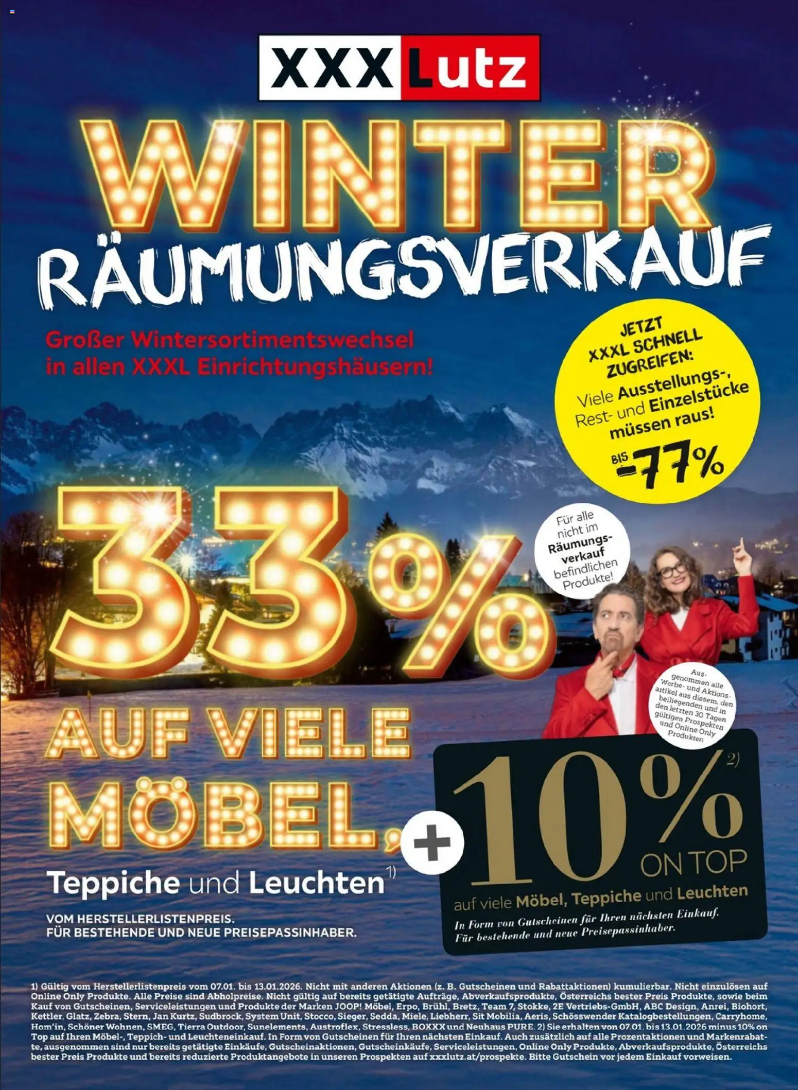 XXXLutz Winter Räumungsverkauf - Seite 1- gültig ab 05.01.2025