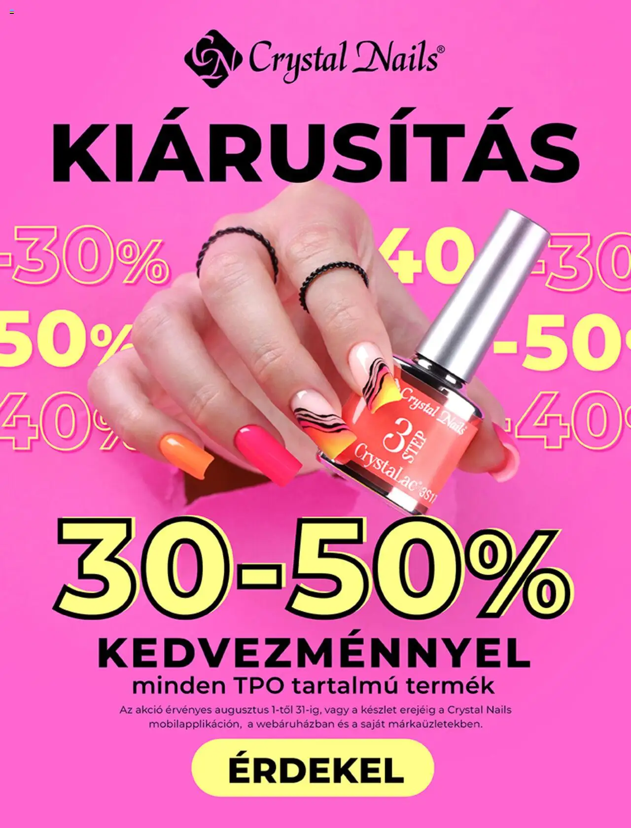 Crystal Nails Kiárusítás - 1oldal - érvényes 2025.08.01.-tól