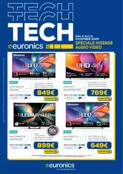 Anteprima Euronics Hisense catalogo valida dal 02/12/2025