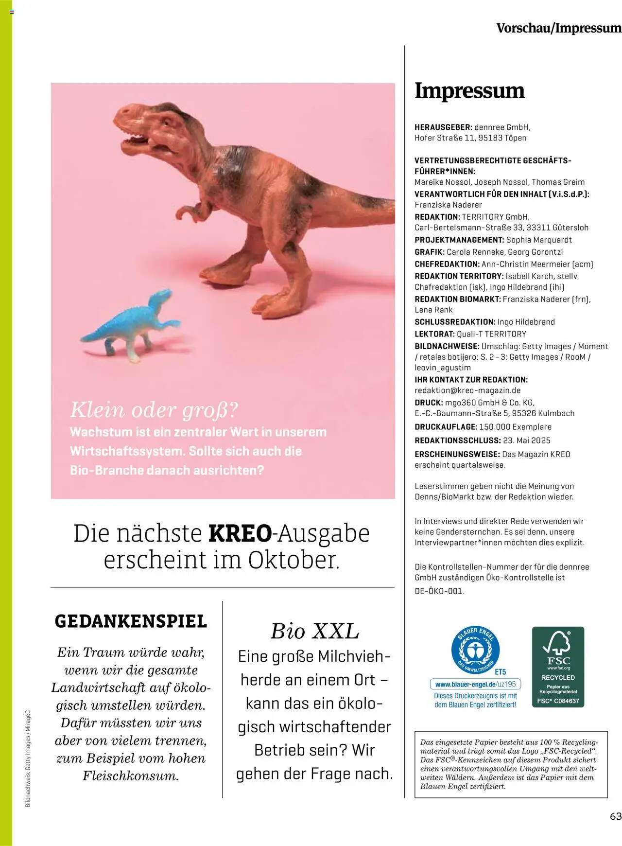 Denns BioMarkt KREO Magazin - Seite 63- gültig ab 14.07.2025