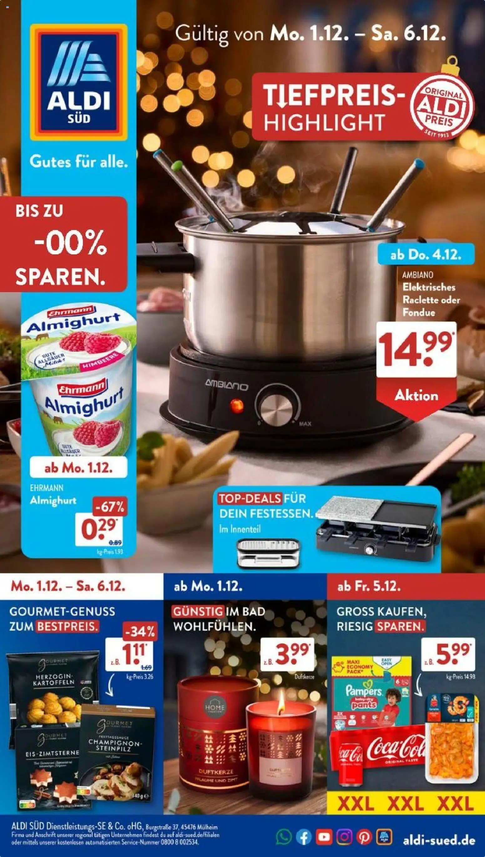 Aldi Süd Prospekt 	 - Seite 1 - gültig ab 01.12.2025