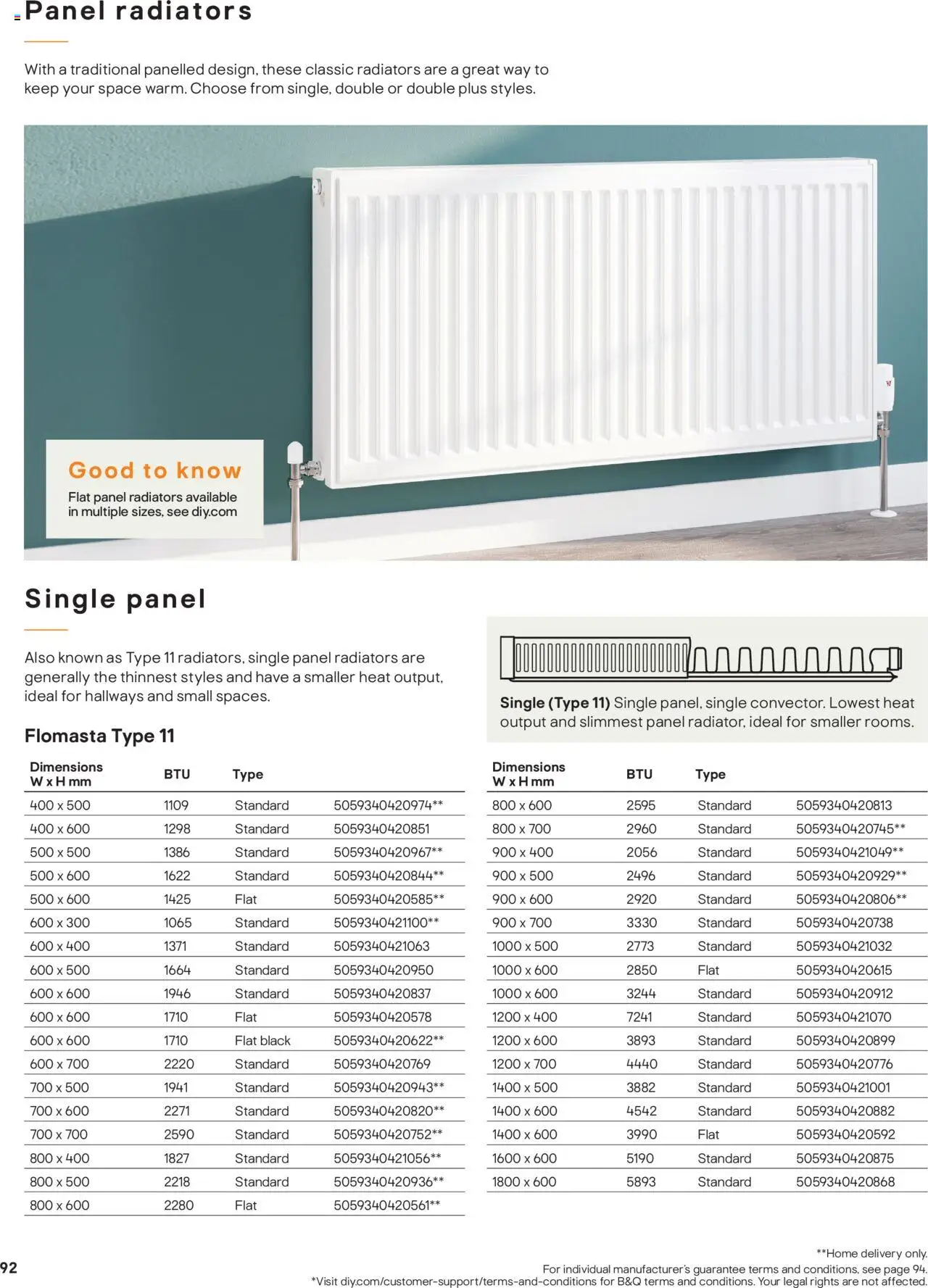 B&Q - Radiators - page 92- valid from 01/07/2025