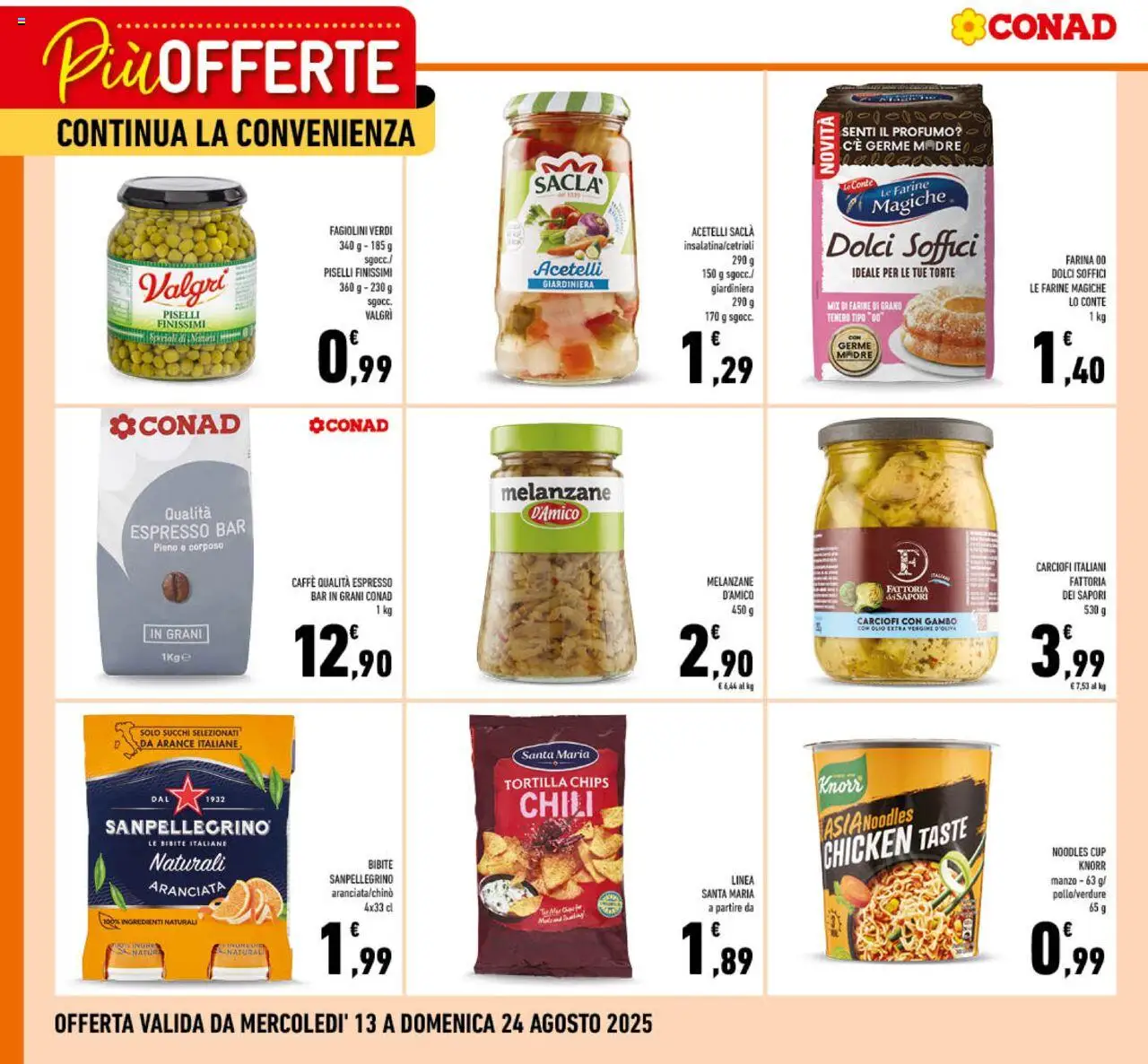 Conad Più Offerte Campania catalogo - pagina 1 - valido dal 13/08/2025