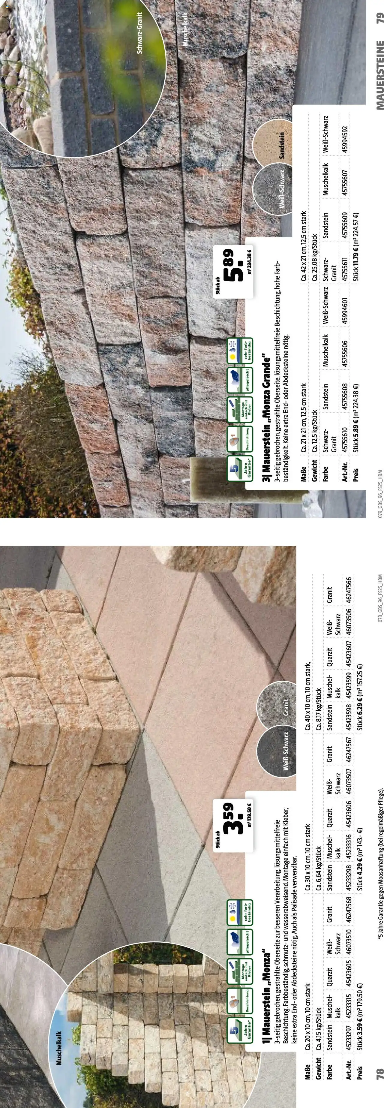 Hagebau Katalog Gartenbaustoffe - Seite 79 - gültig ab 02.03.2025