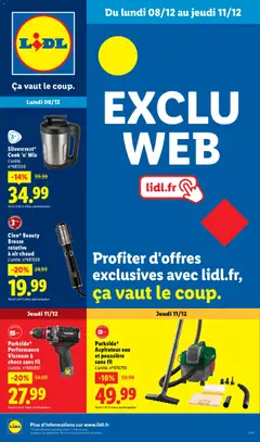 Aperçu LIDL catalogue les bonnes affaires exclu web valable à partir du 08/12/2025