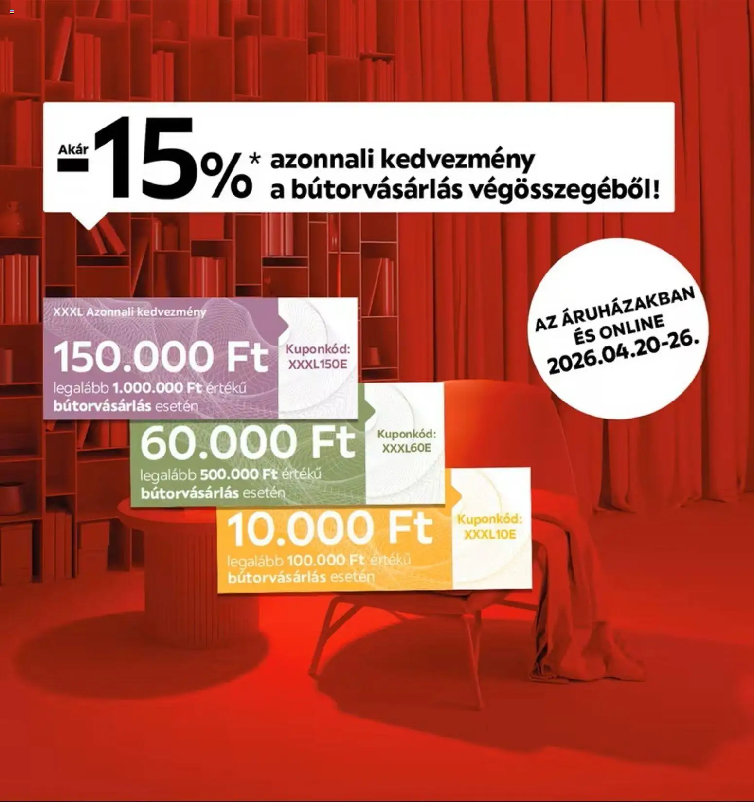 XXXLutz akciós újság - 1oldal - érvényes 2026.04.20.-tól