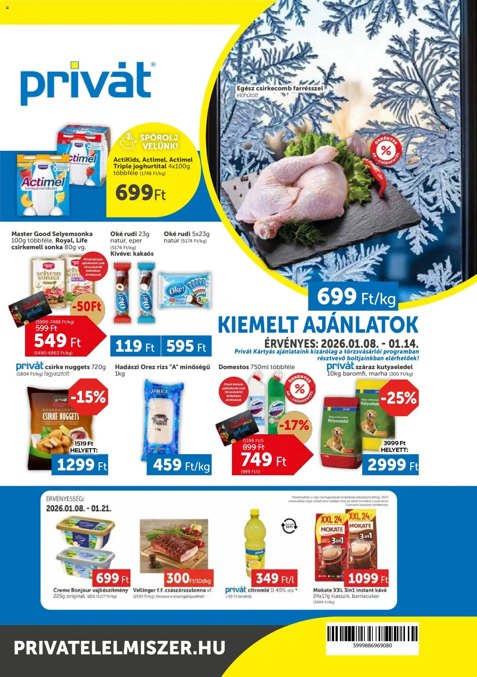 PRIVÁT Akciós újság - 1oldal - érvényes 2026.01.08.-tól