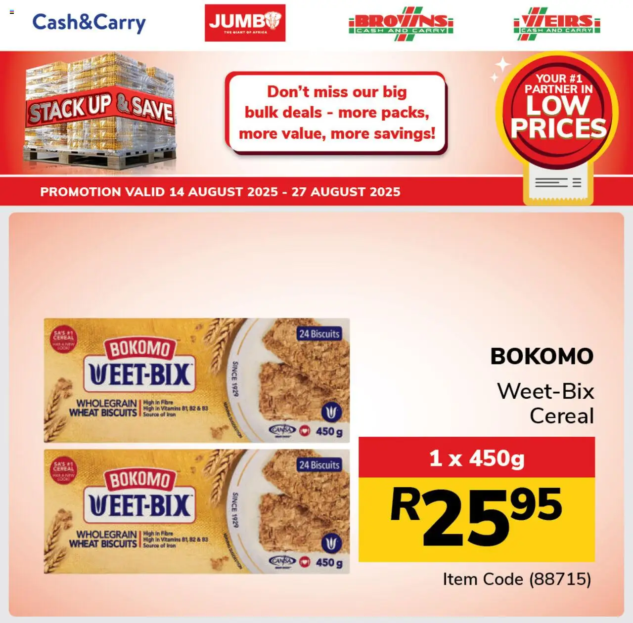 Jumbo Stack Up & Save Breakfast - page 1- valid from 14/08/2025