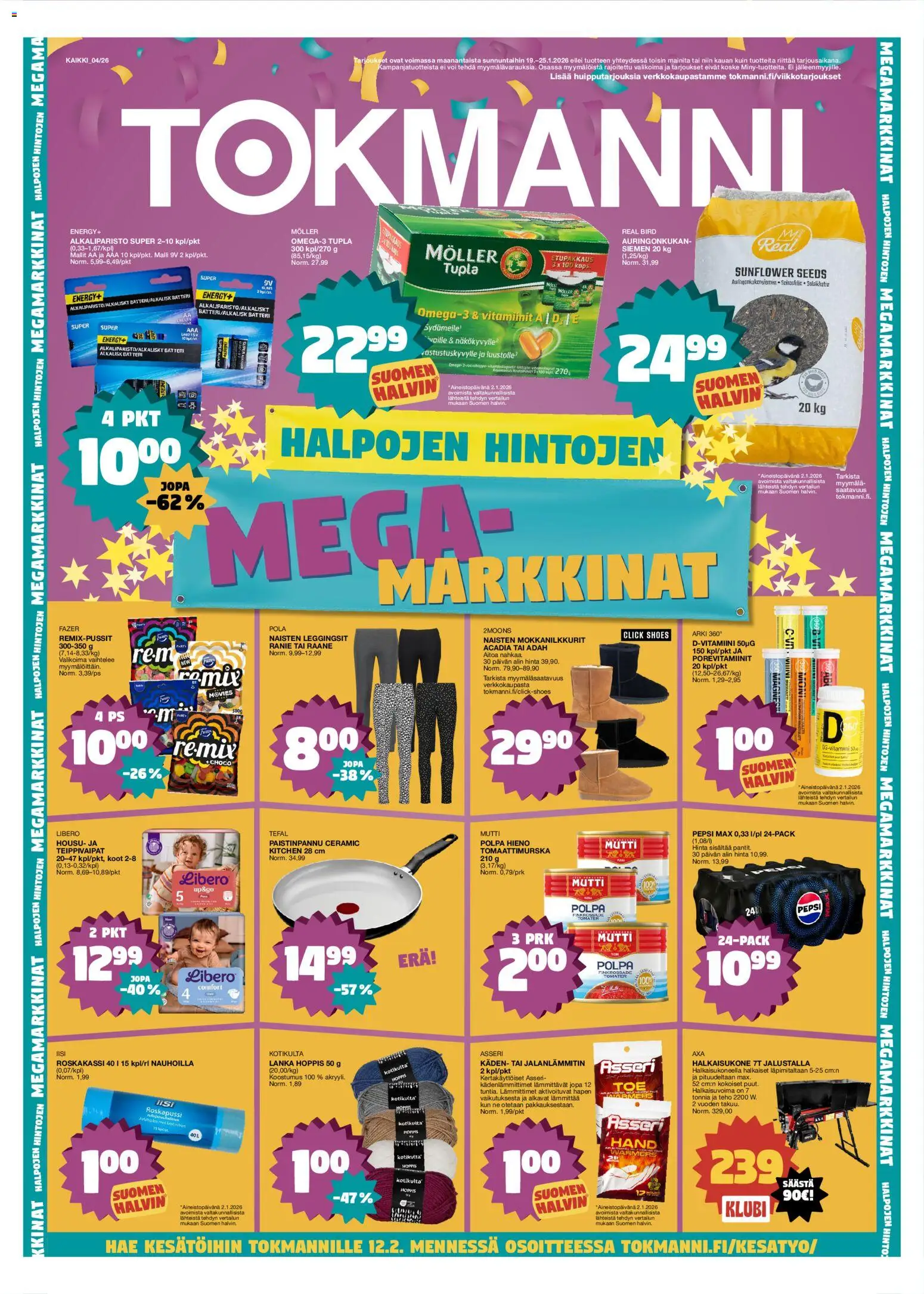 Tokmanni tarjoukset - sivu 1- voimassa alkaen 19/01/2026