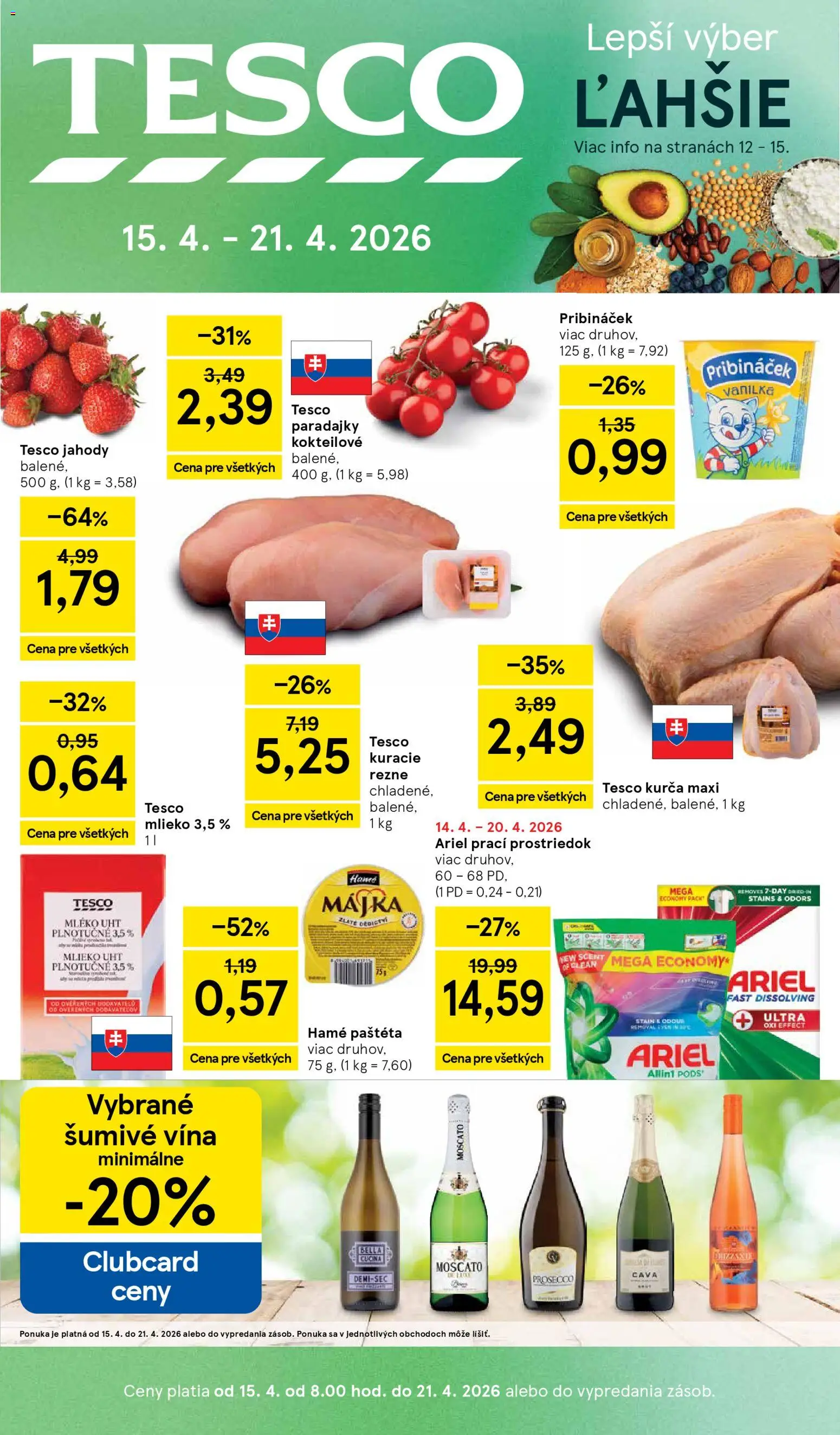Tesco Hypermarket - leták - strana 1- platný od 15.04.2026
