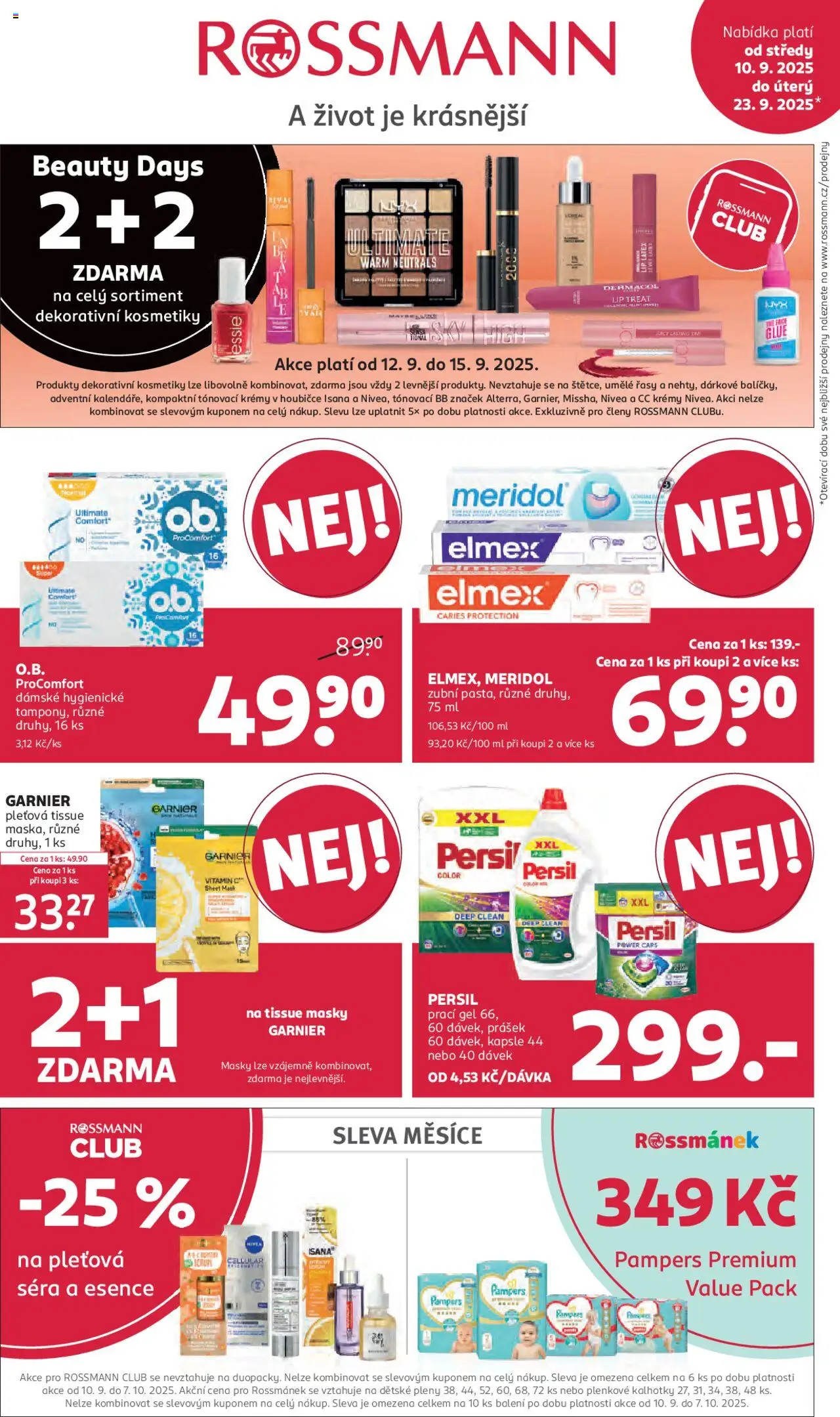 Rossmann leták - strana 1- platný od 10.09.2025