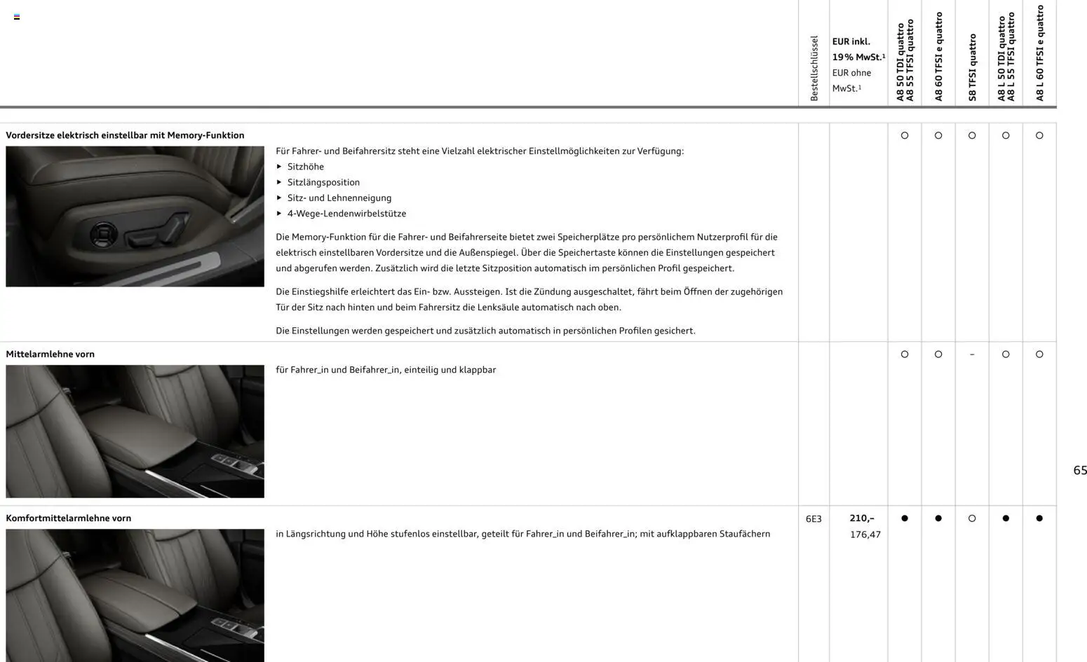 Audi A8 - Seite 65 - gültig ab 28.10.2025