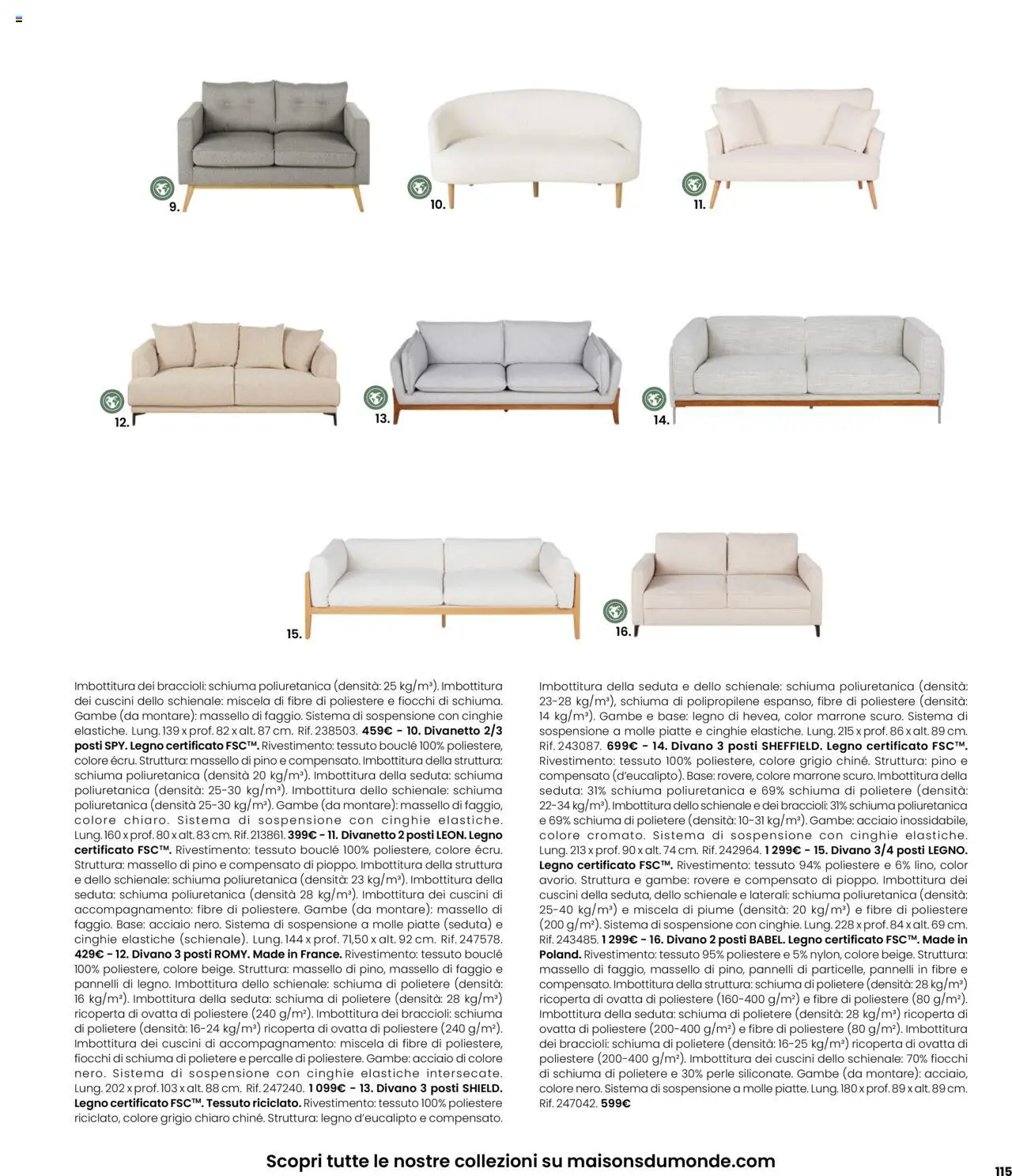 Volantino Maisons du Monde	 - pagina 115 - valido dal 27/08/2025