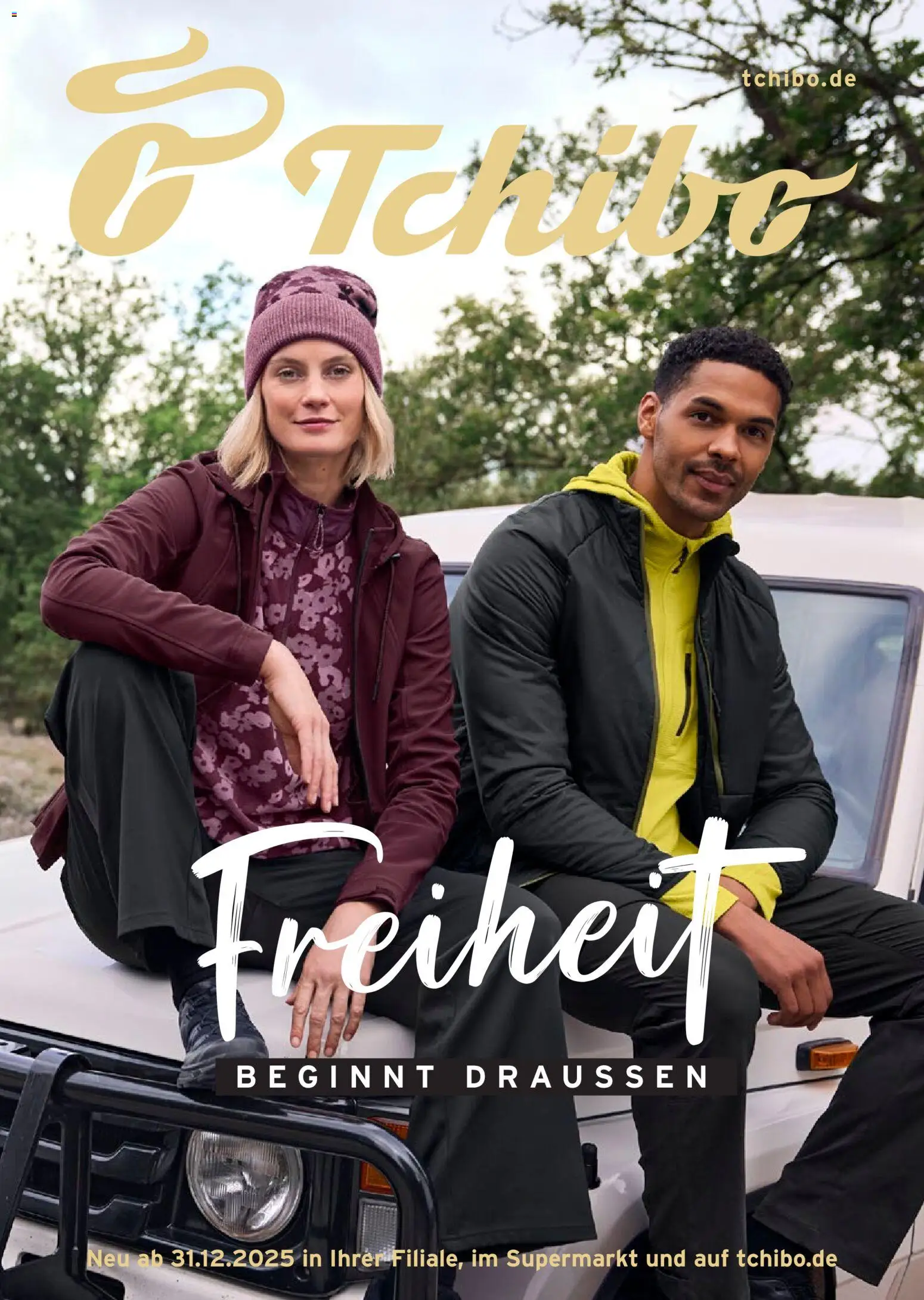 Prospekt Tchibo Freiheit beginnt draußen - Seite 1 - gültig ab 31.12.2025