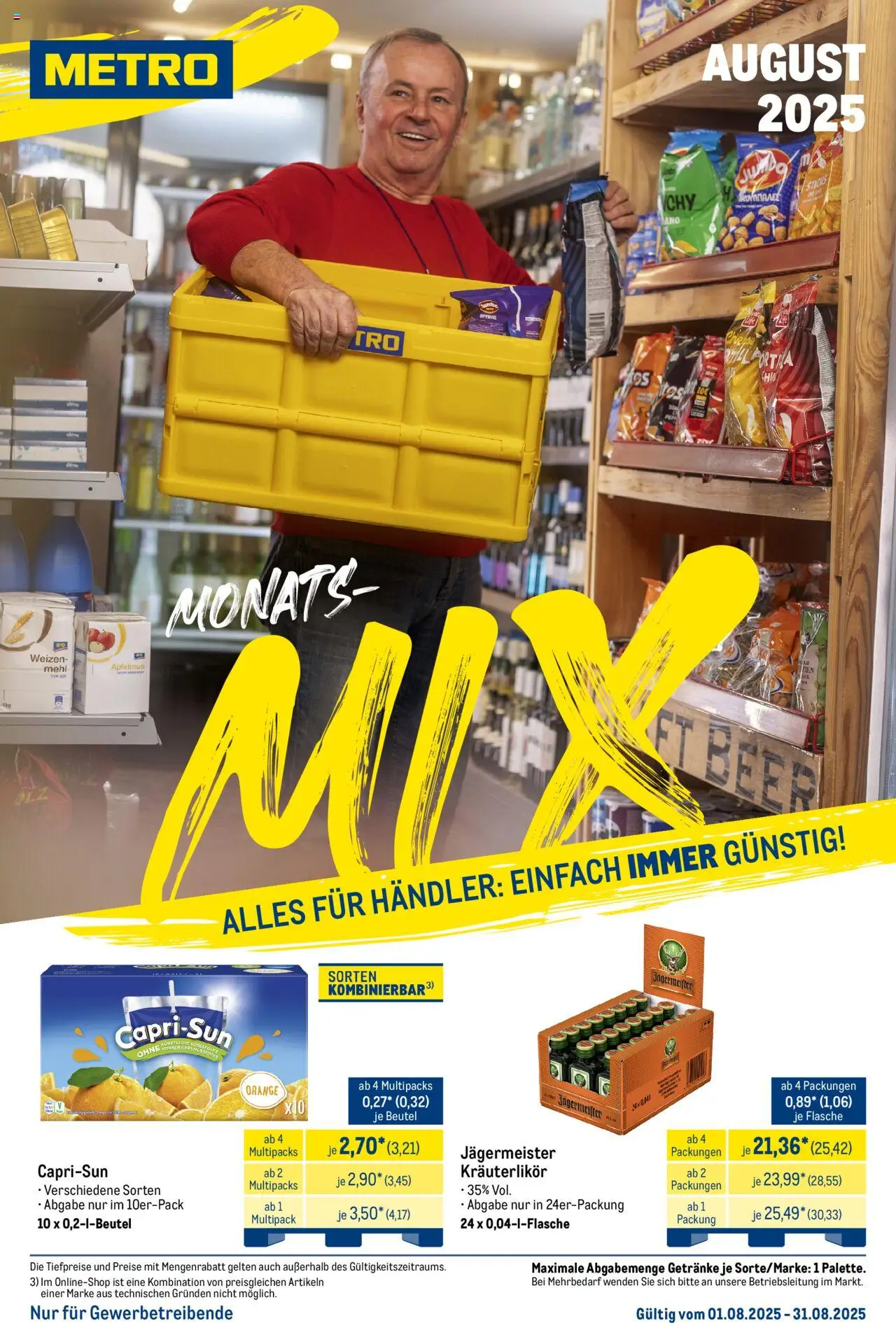 Metro  Monats-Mix - Seite 1 - gültig ab 01.08.2025