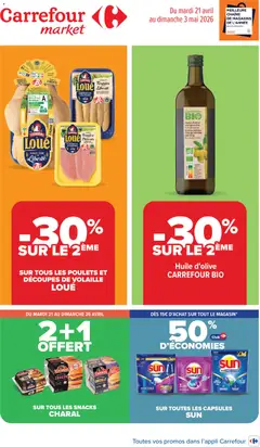 Aperçu Carrefour Market catalogue valable à partir du 21/04/2026