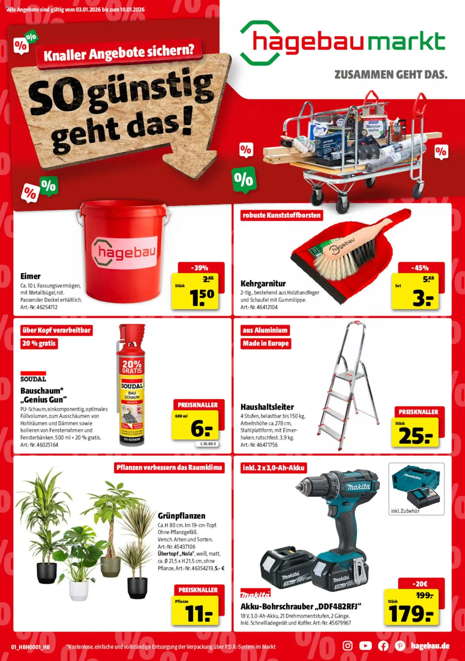 Hagebau Prospekt 	 - Seite 1 - gültig ab 03.01.2026