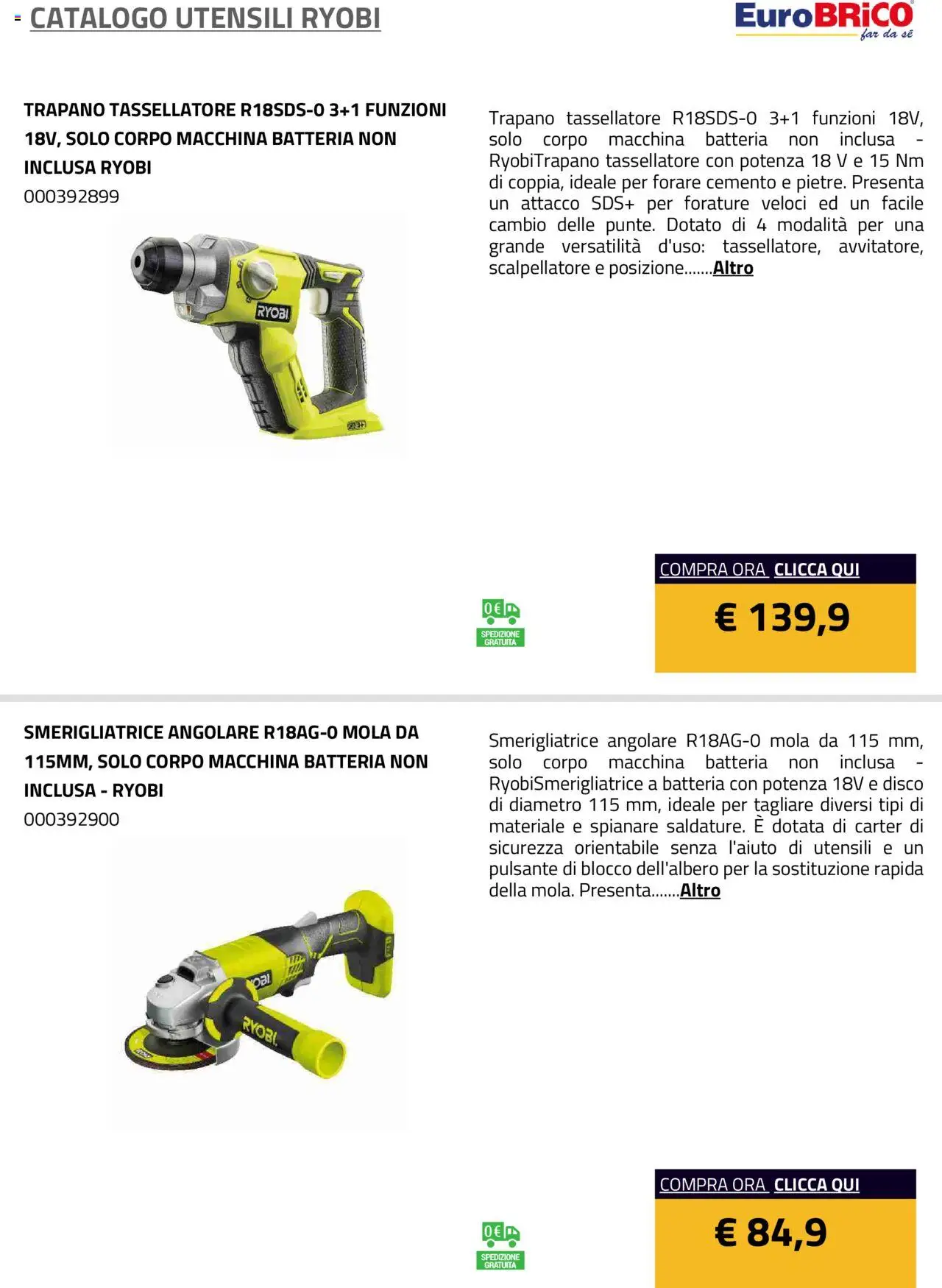 Eurobrico Utensili Ryobi catalogo - pagina 7 - valido dal 23/07/2025