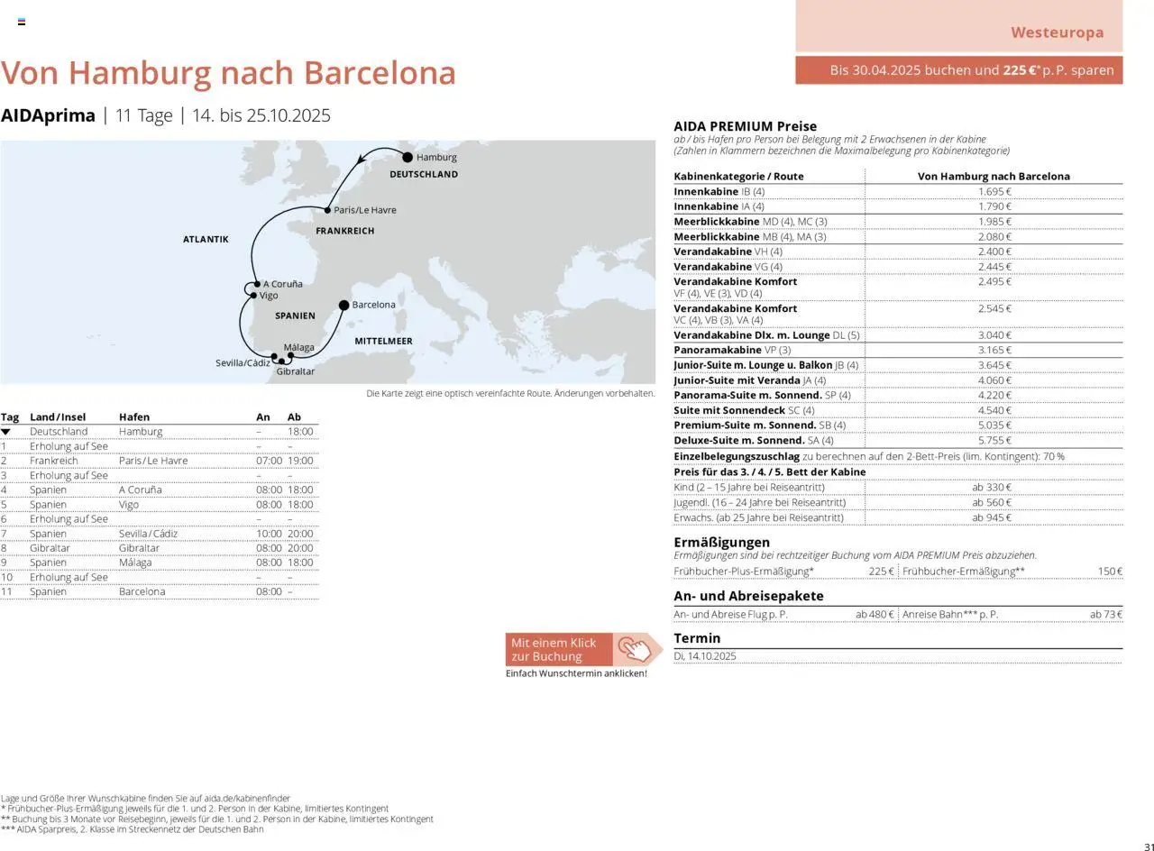 Aida Prospekt Winter 2025/26 - Seite 31 - gültig ab 01.10.2025