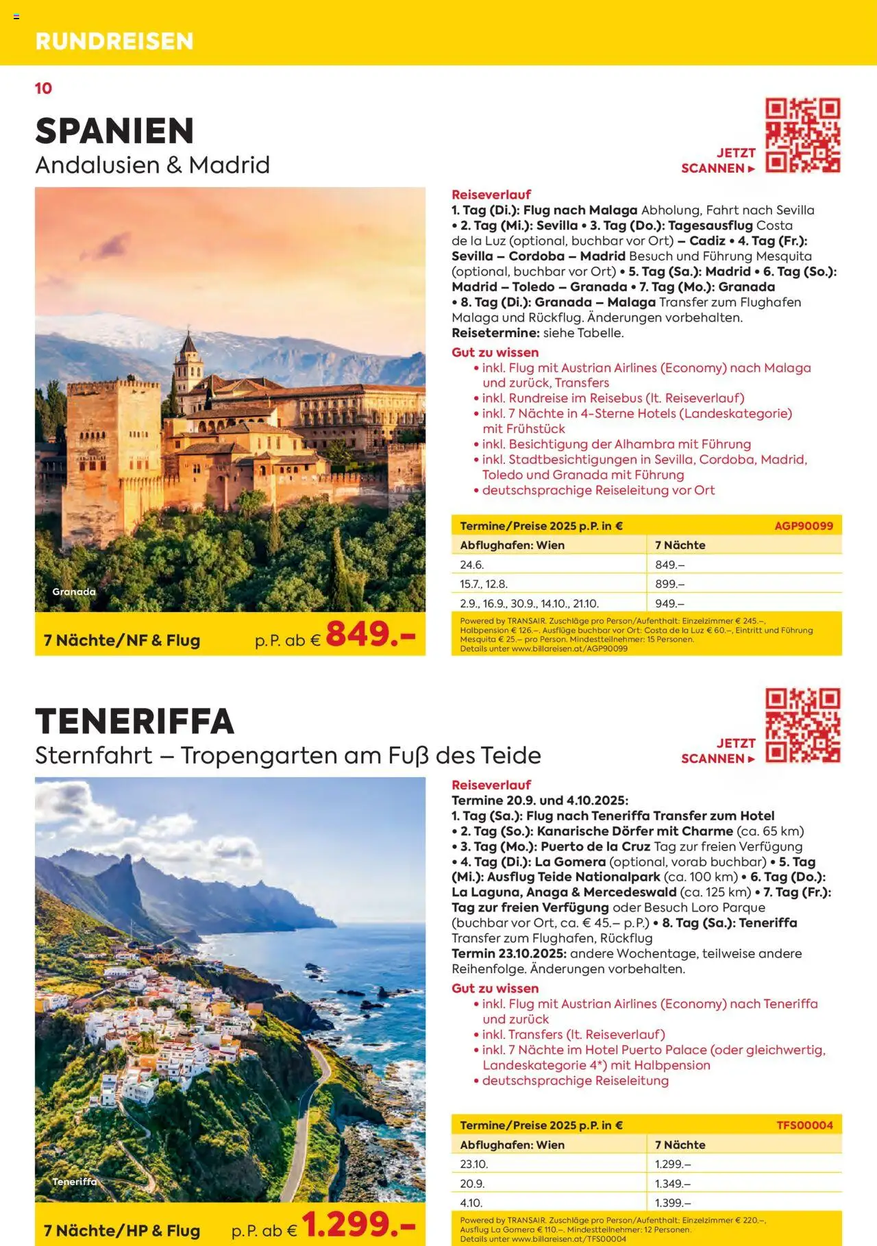 Billa Kreuzfahrten Rundreisen Erlebnisreisen 5/6 2025 - page 10- valid from 03.06.2025