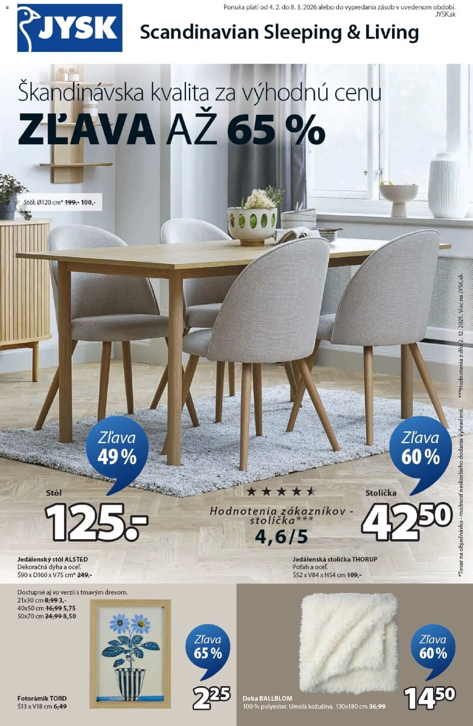 JYSK leták - strana 1- platný od 04.02.2026