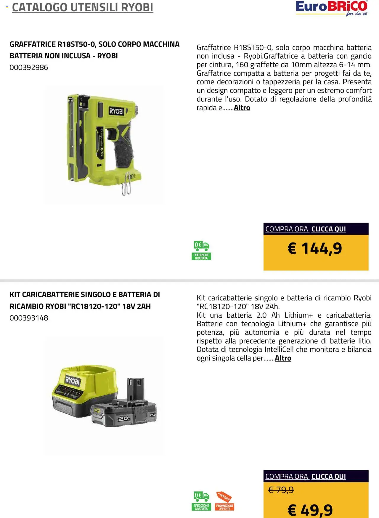 Eurobrico Utensili Ryobi catalogo - pagina 26 - valido dal 23/07/2025