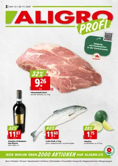 Vorschau Aligro Aktionen Schlieren, Gossau SG, Frauenfeld, Rapperswil-Jona, Sargans, Bern, Brüttisellen, Pratteln, Emmen, Spreitenbach gültig ab 12.01.2026