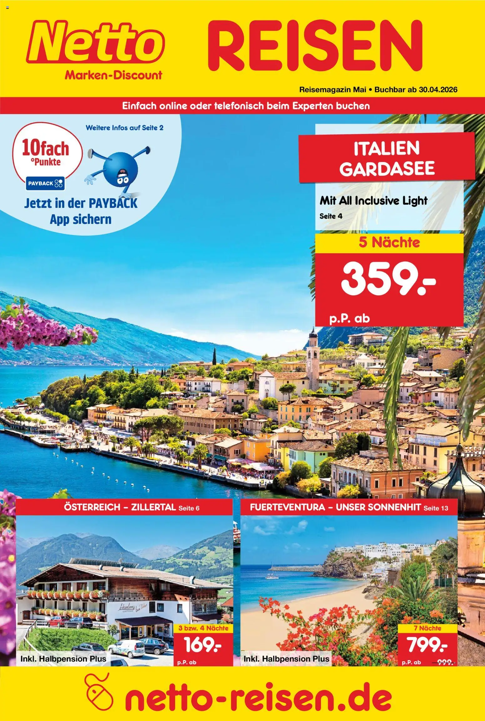 Netto Reisen Prospekt 	 - Seite 1 - gültig ab 30.04.2026