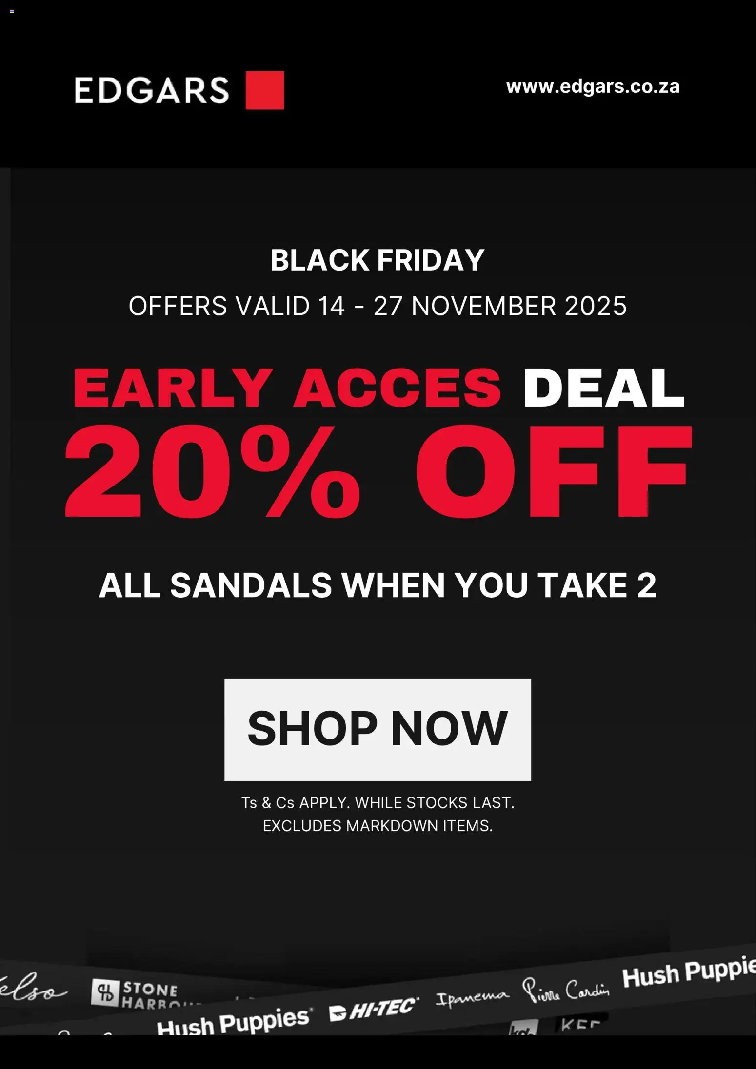 Edgars Black Friday - page 1- valid from 21/11/2025