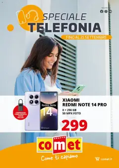 Anteprima Comet Telefonia catalogo valida dal 15/09/2025