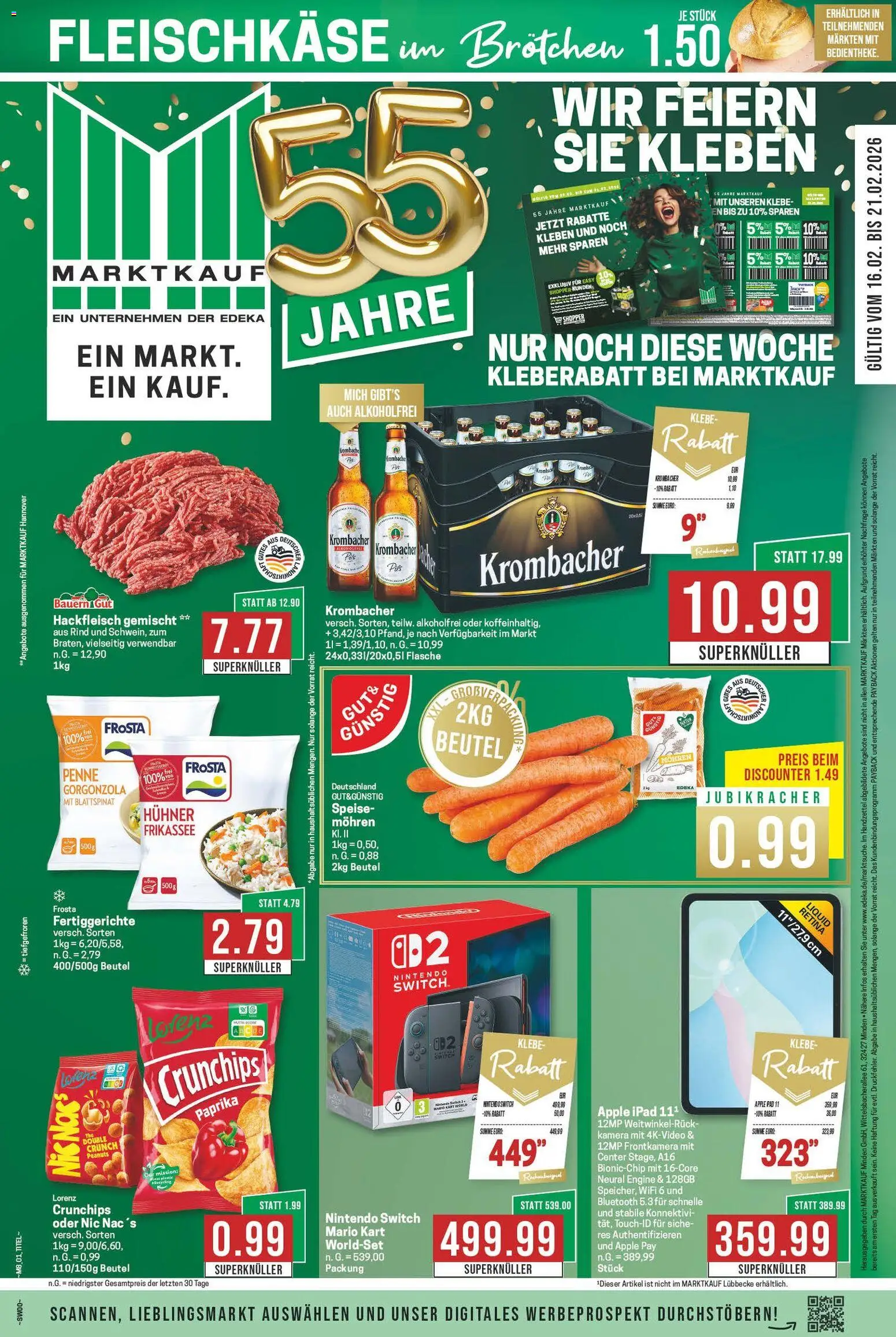 Marktkauf Prospekt 	 - Seite 1 - gültig ab 16.02.2026