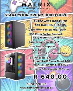 Preview Matrix Warehouse RGB gaming chassis valid from 11/02/2026