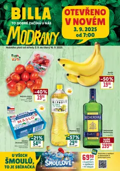 Náhled Billa leták - Modřany platný od 03.09.2025