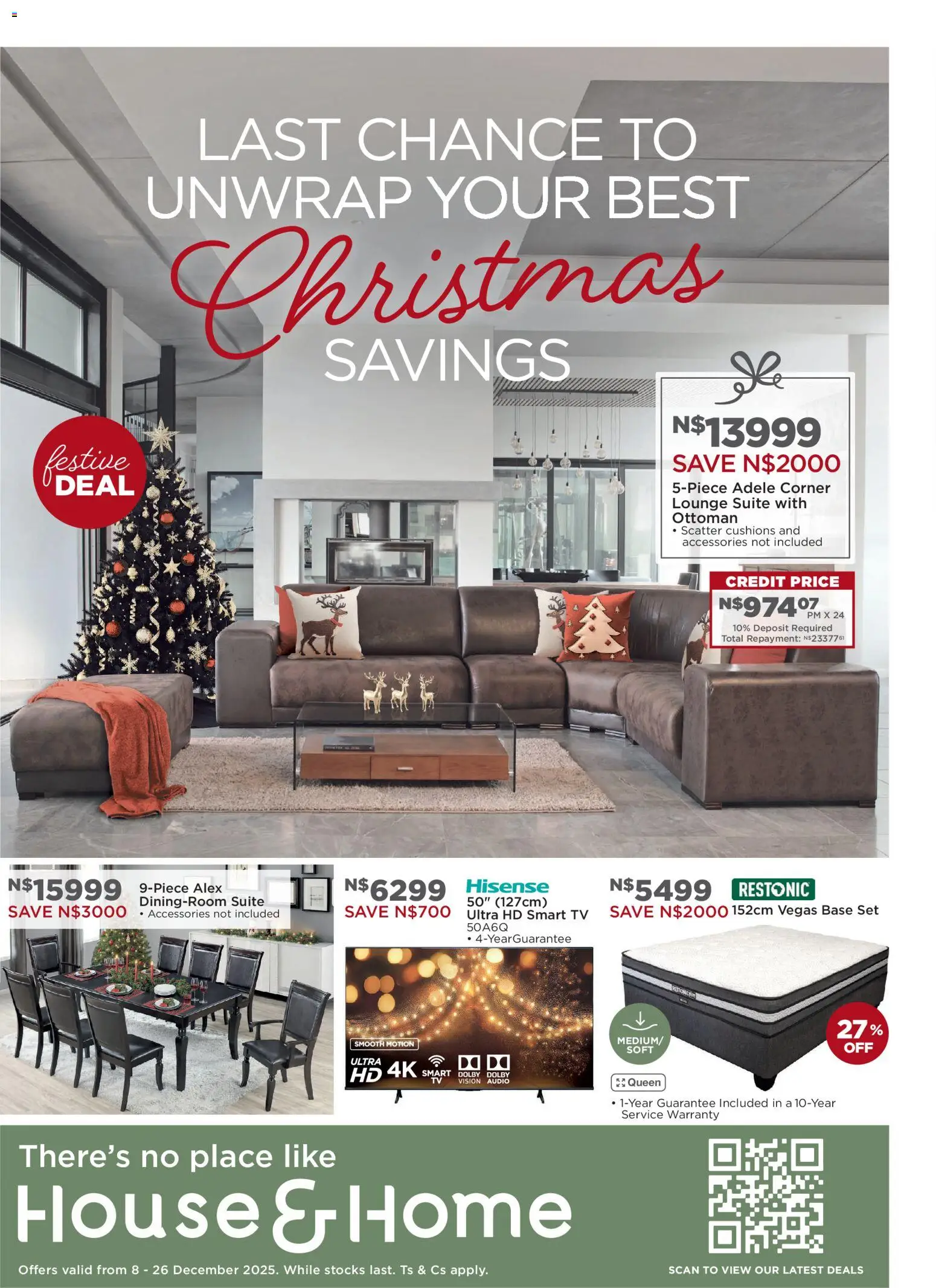 House and Home - Namibia Christmas Savings Catalogue - page 1- valid from 08/12/2025