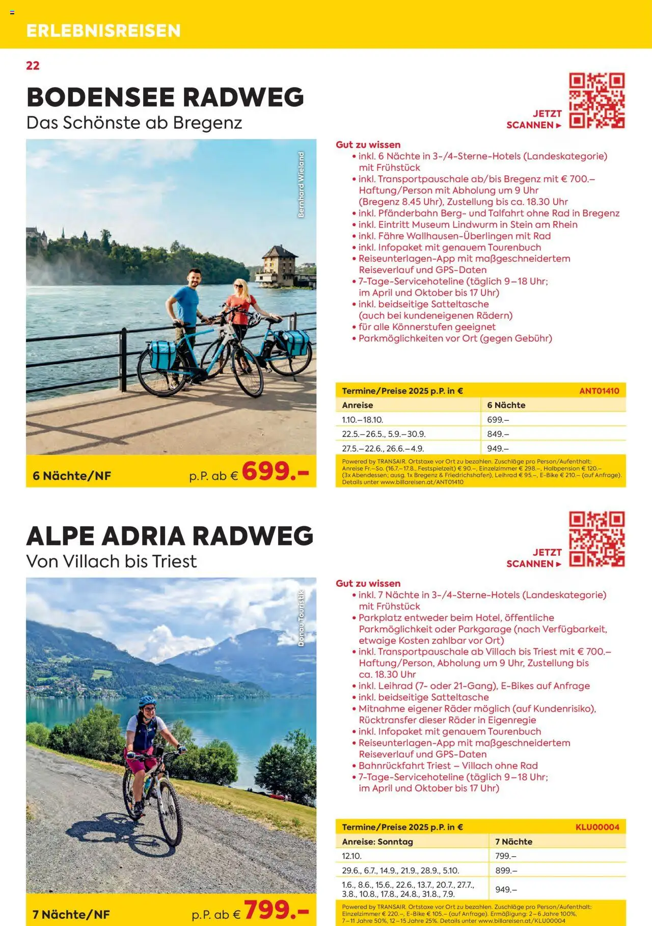 Billa Kreuzfahrten Rundreisen Erlebnisreisen 5/6 2025 - page 22- valid from 03.06.2025