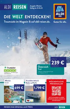 Vorschau Aldi Reisen Prospekt 	 gültig ab 01.10.2025