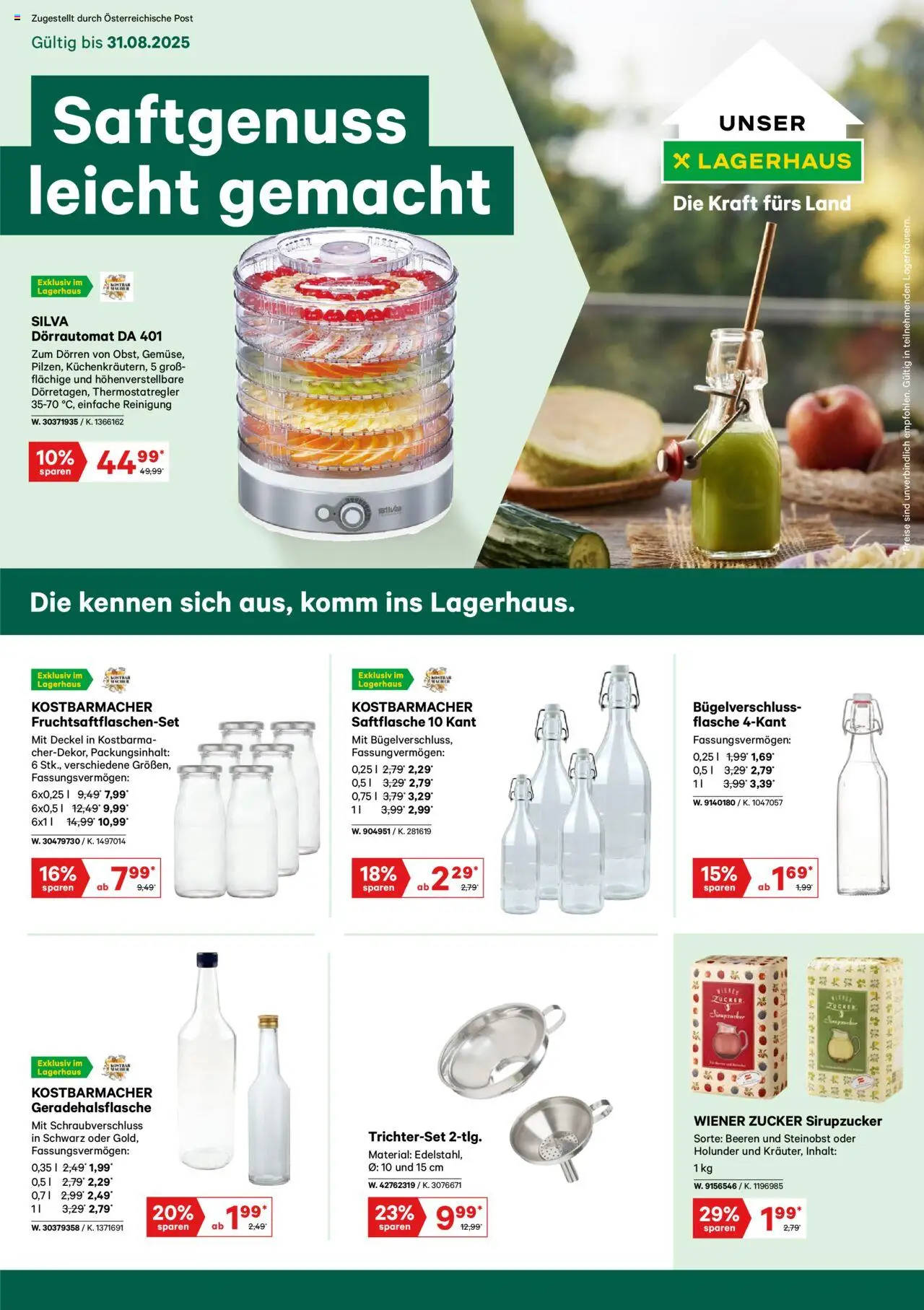 Lagerhaus Flugblatt - Seite 1- gültig ab 09.06.2025