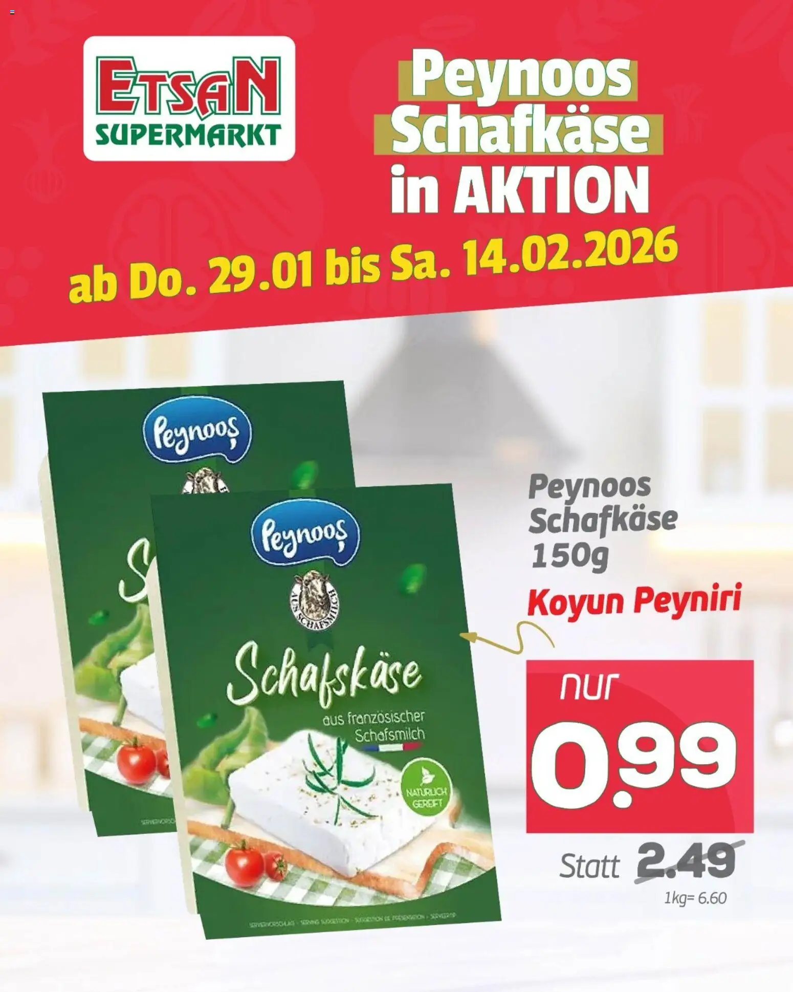 ETSAN Peynoos Schafkäse  - Seite 1- gültig ab 29.01.2026