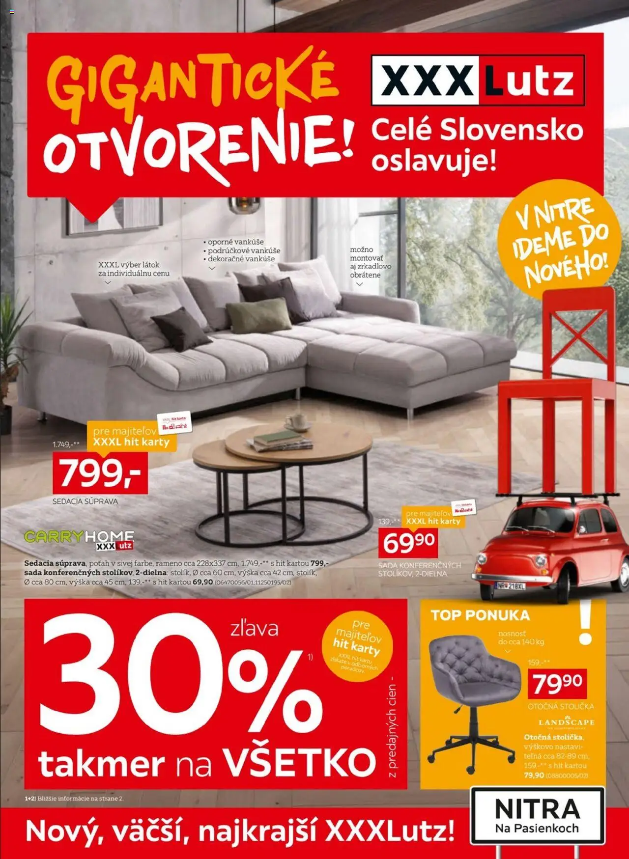 XXXLutz zľava 30% na takmer všetko - strana 1- platný od 01.09.2025