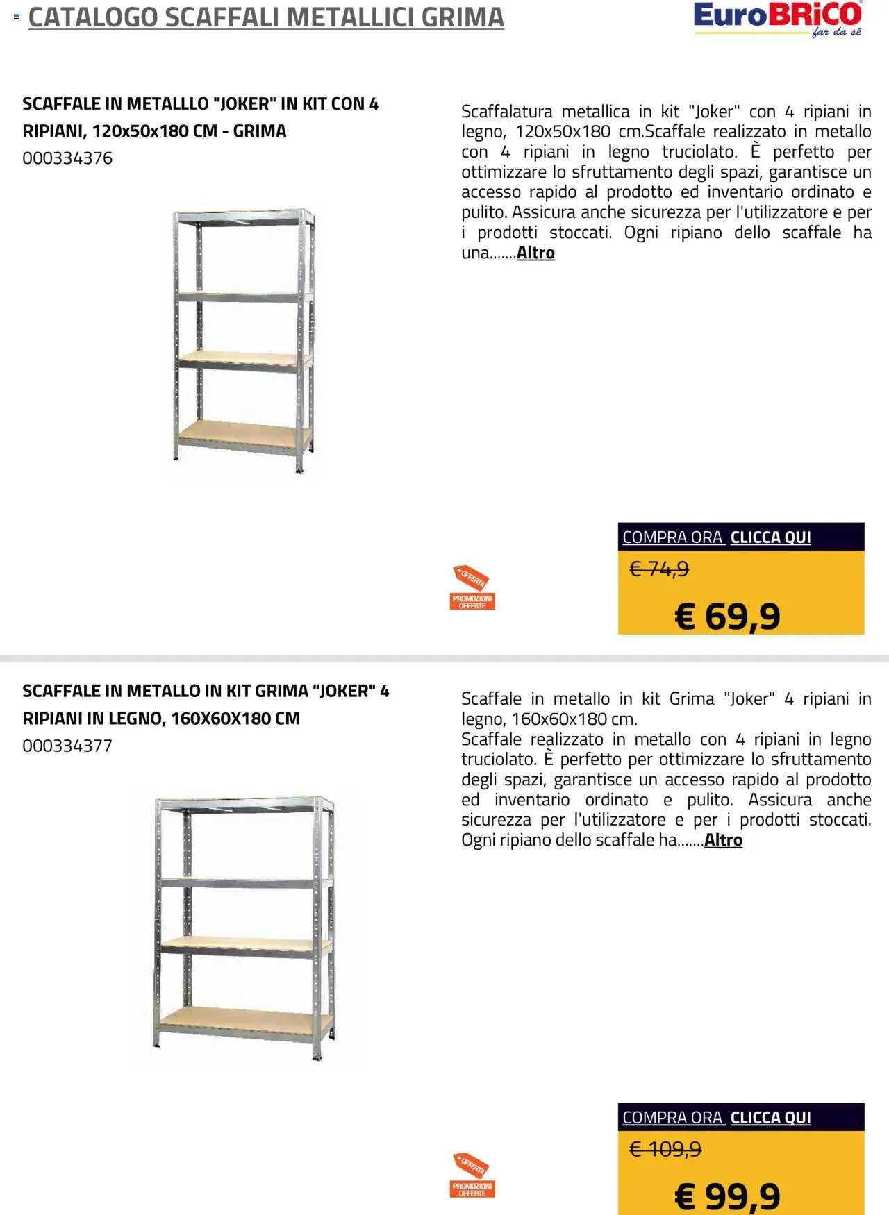 Eurobrico Scaffali metallici Grima catalogo - pagina 7 - valido dal 23/07/2025