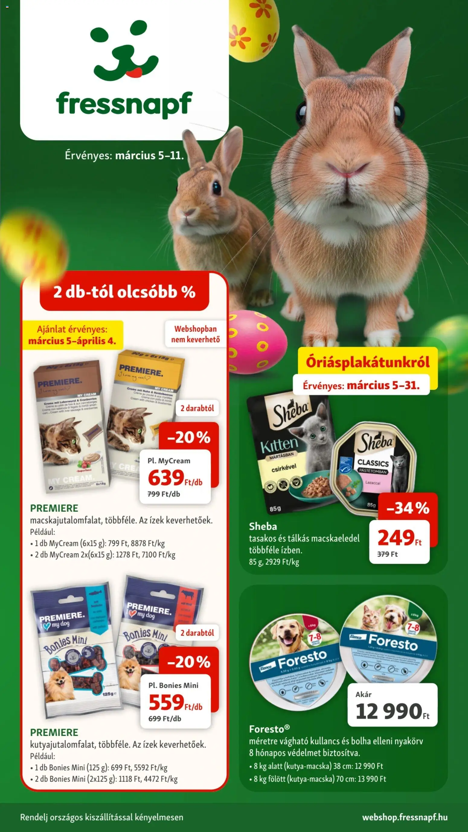 Fressnapf akciós újság - 1oldal - érvényes 2026.03.05.-tól