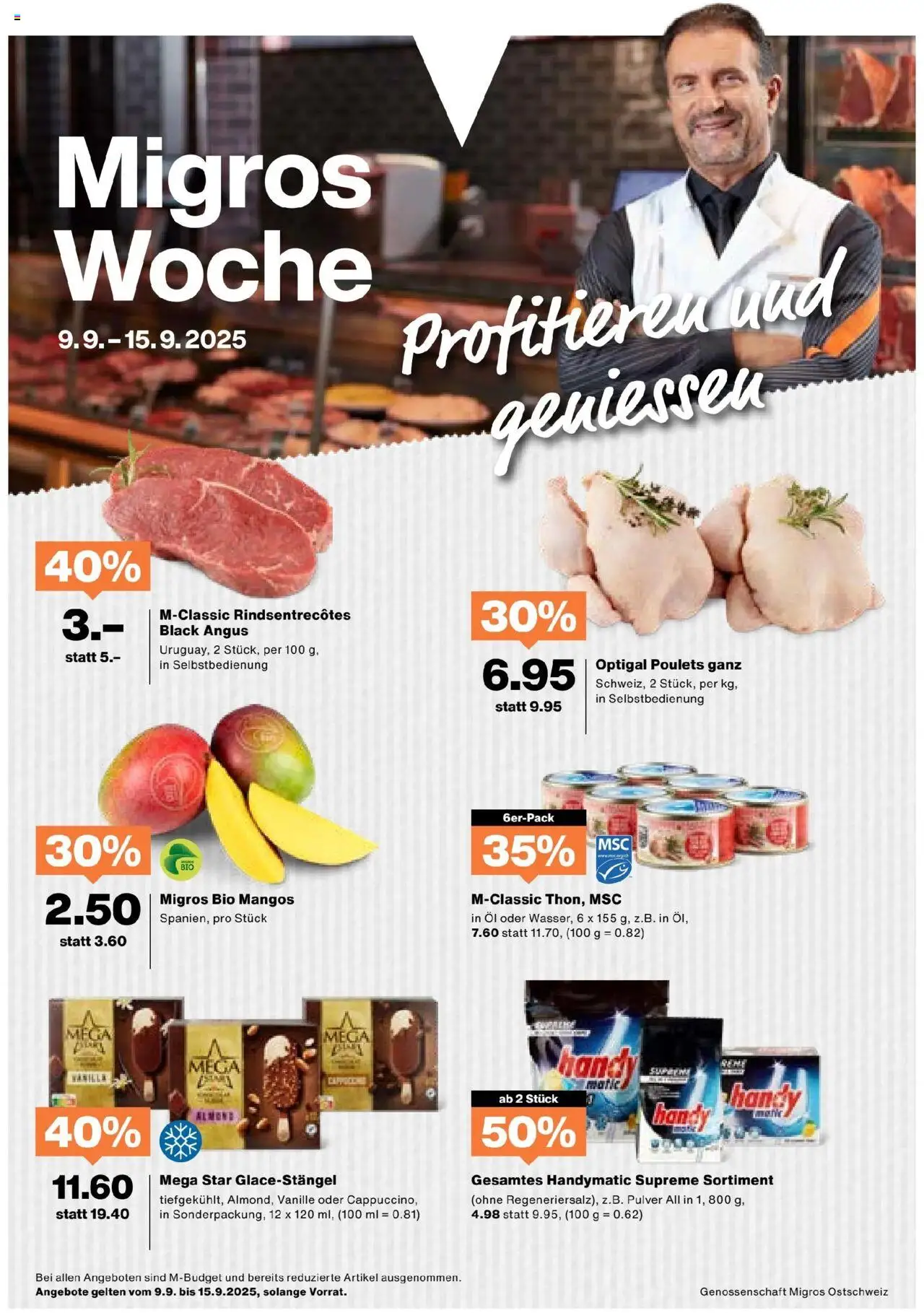 Migros Aktionen - Seite 1- gültig ab 09.09.2025