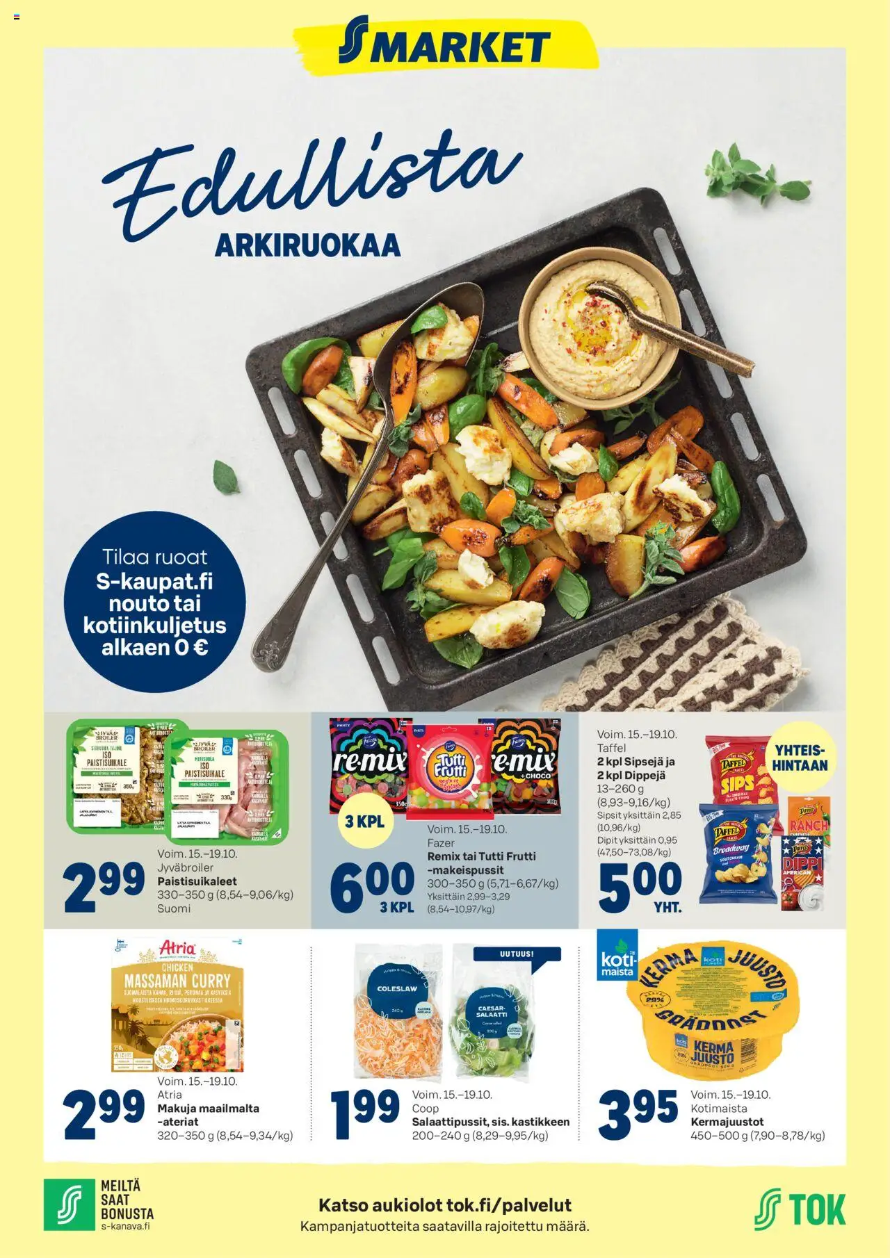 S-market tarjoukset - Edullista Arkiruokаa - sivu 1- voimassa alkaen 15/10/2025